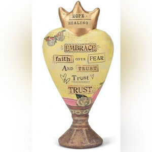 NIB Hope & Healing Paper Mache Heart Sculpture